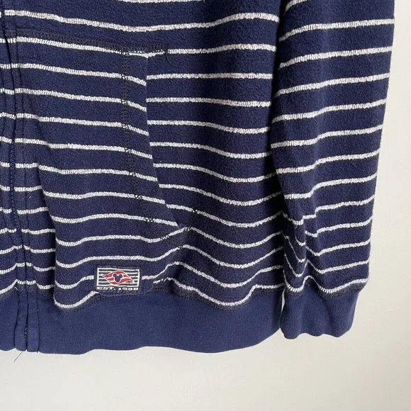 Disney Cruise Lines Blue Striped Terry Knit Full Zip Hoodie - Picture 4 of 8